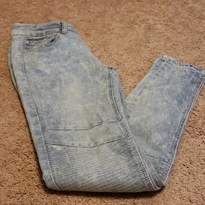 Indigo rein moto 5 pocket jegging sz9